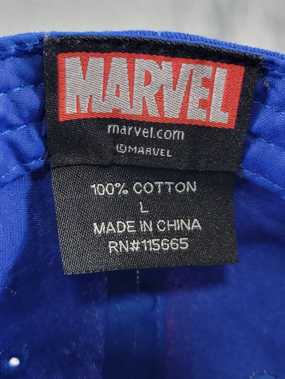 Marvel Captain America Blue Embroidered Logo Hat Cap Youth Size L